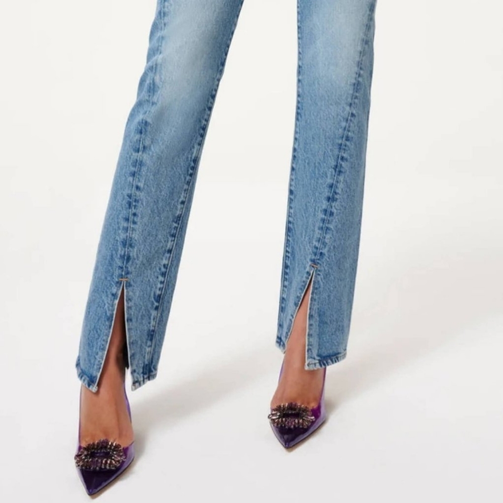 NWT Good American twisted slit jeans sz 25